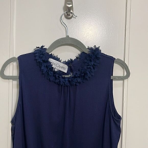 Sara Campbell Navy Top Size Small - Picture 7 of 7